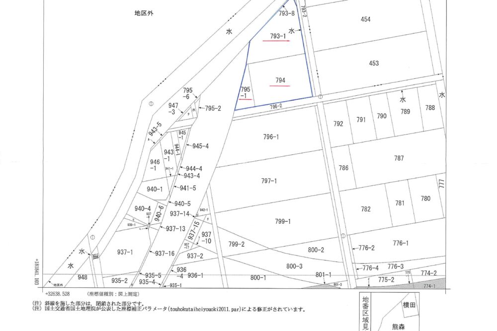 【売倉庫】燕市熊森　土地面積（公簿2,098.59㎡）　建物面積　（822.94㎡）